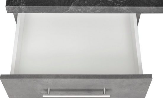 wiho Küchen Küchenzeile Cali, mit E-Geräten, Breite 220 cm mit Hanseatic E- Geräten - Larina Home