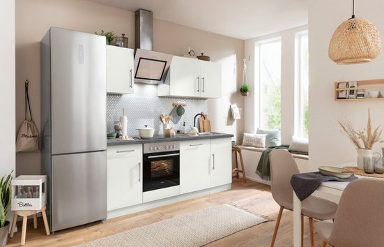 wiho Küchen Küchenzeile cm Home mit Larina Hanseatic Breite mit - E-Geräten, (110) 220 Cali, Geräten E