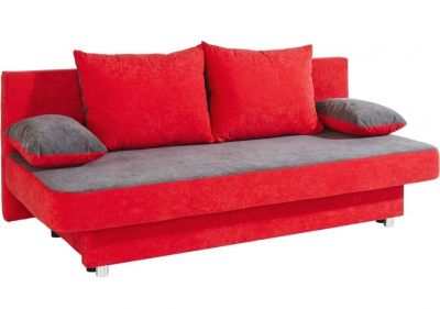 Schlafsofa "P-Ulla" inkl. Bettfunktion, Bettkasten und Zierkissen